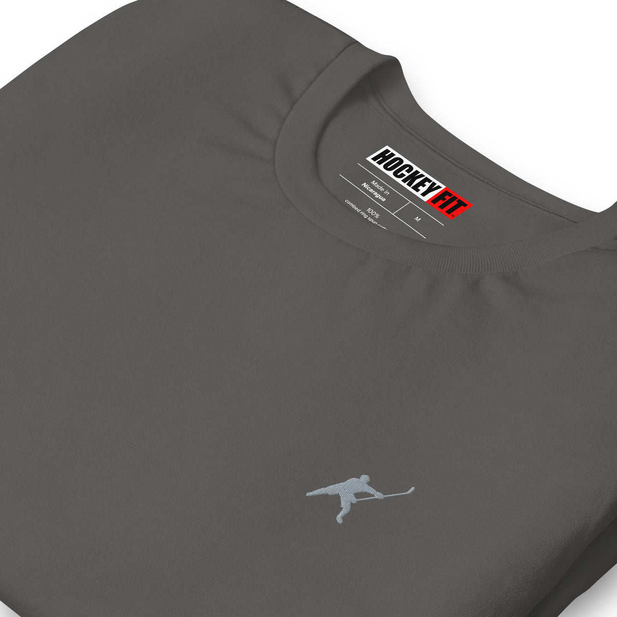 HOCKEYFIT™ EMBROIDERED GREY T-SHIRT