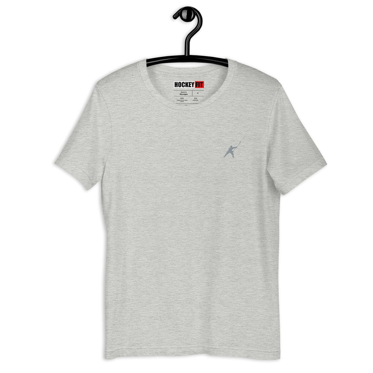 HOCKEYFIT™ EMBROIDERED GREY T-SHIRT