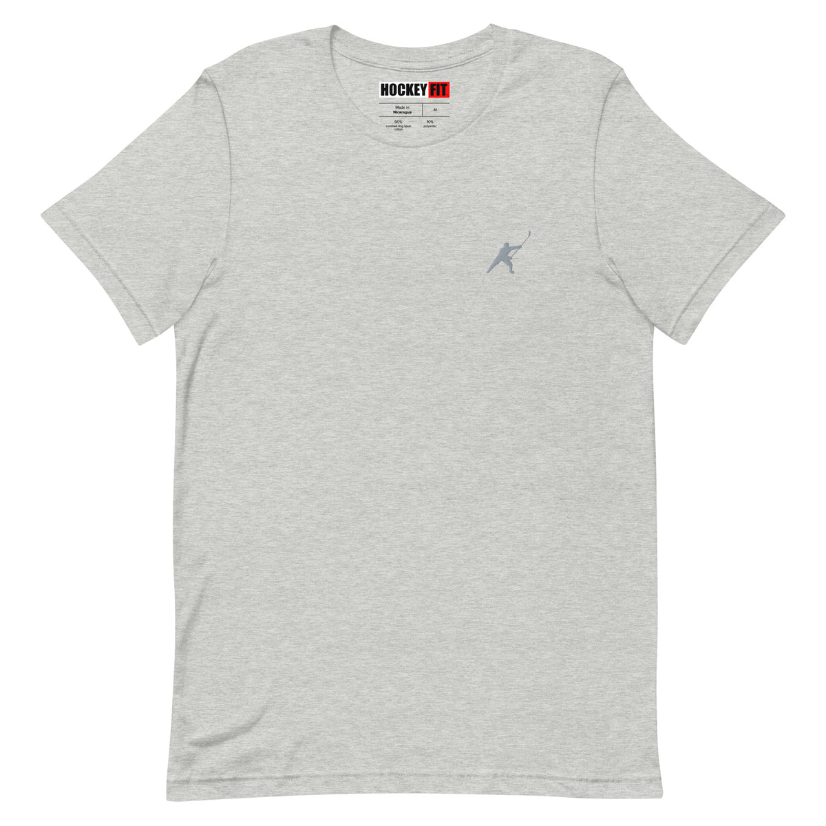 HOCKEYFIT™ EMBROIDERED GREY T-SHIRT