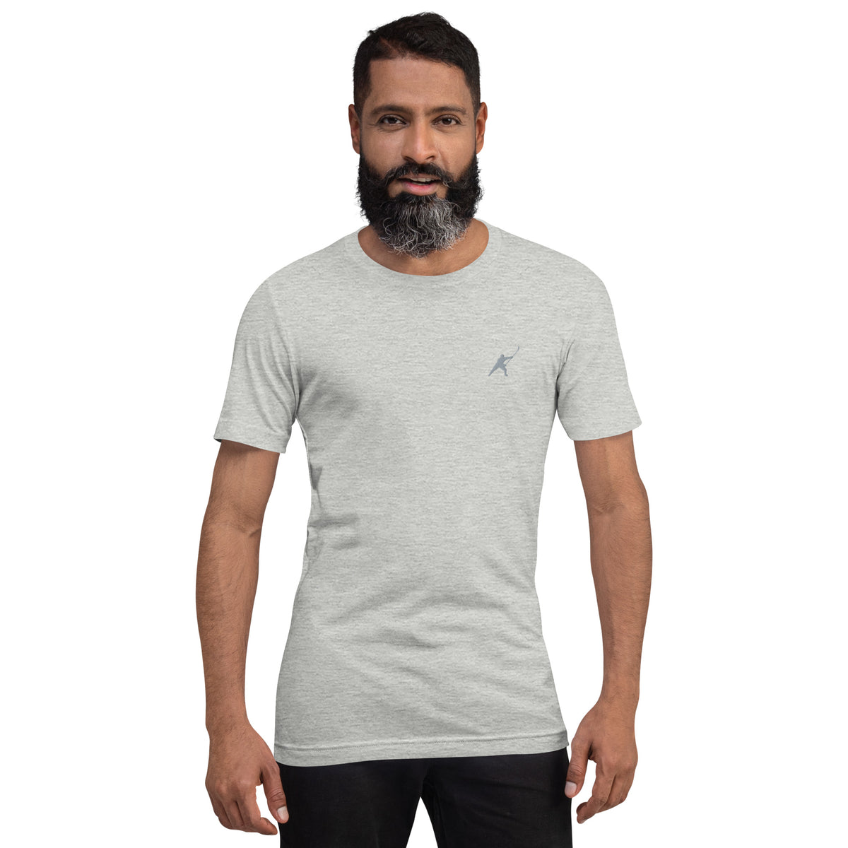 HOCKEYFIT™ EMBROIDERED GREY T-SHIRT
