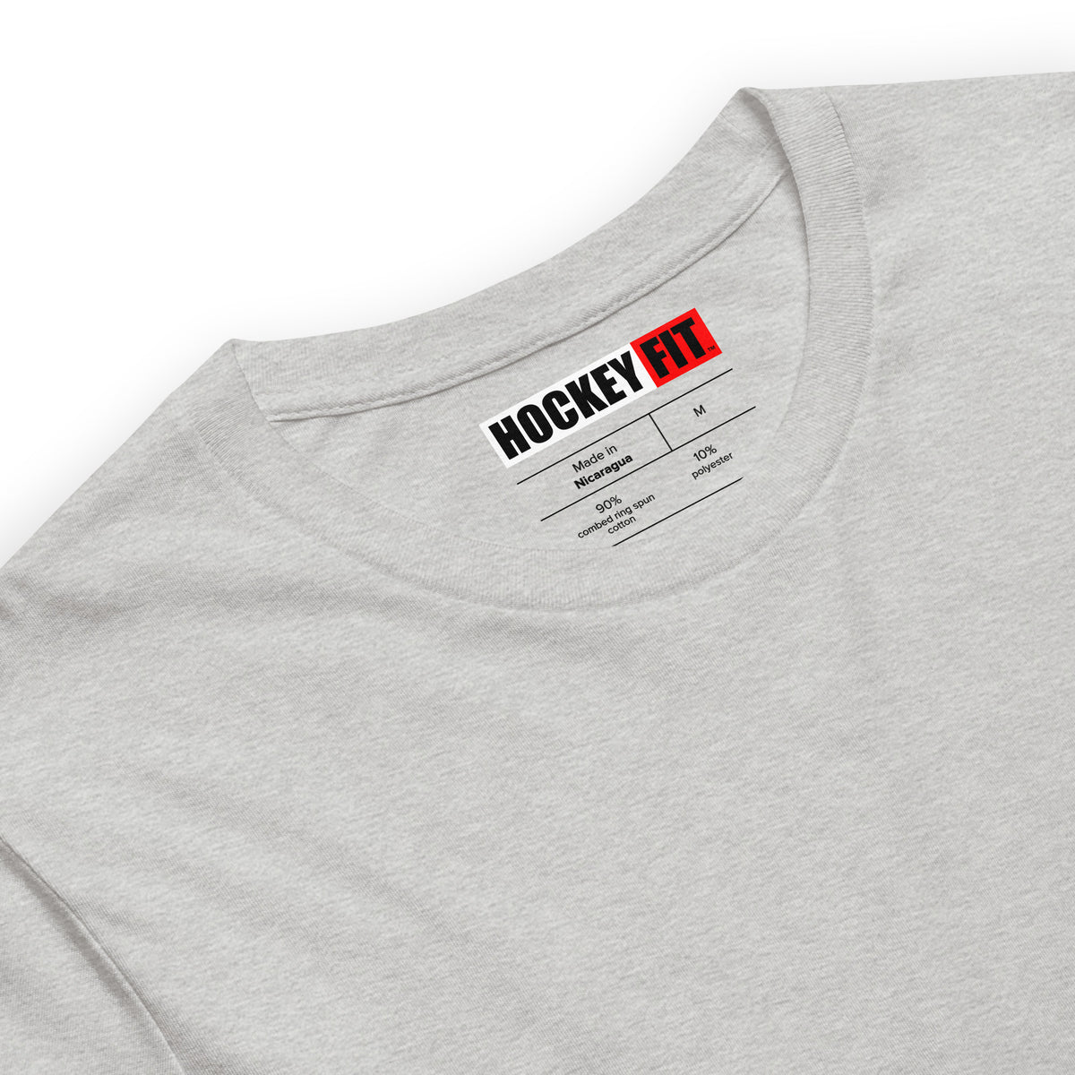 HOCKEYFIT™ EMBROIDERED GREY T-SHIRT