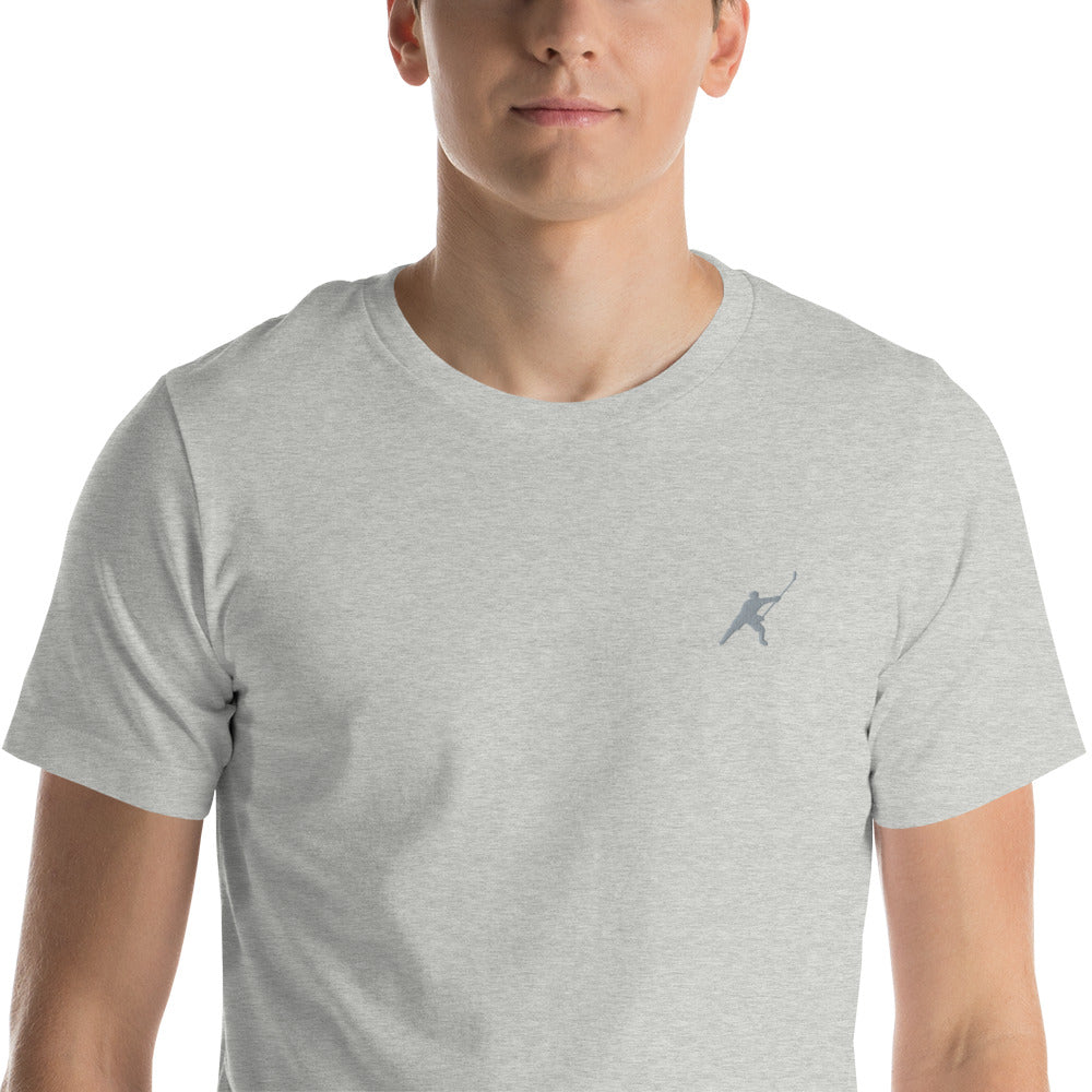 HOCKEYFIT™ EMBROIDERED GREY T-SHIRT