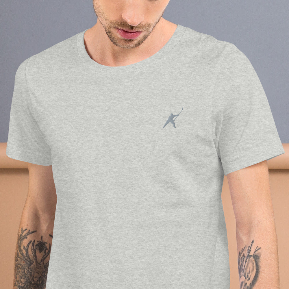 HOCKEYFIT™ EMBROIDERED GREY T-SHIRT