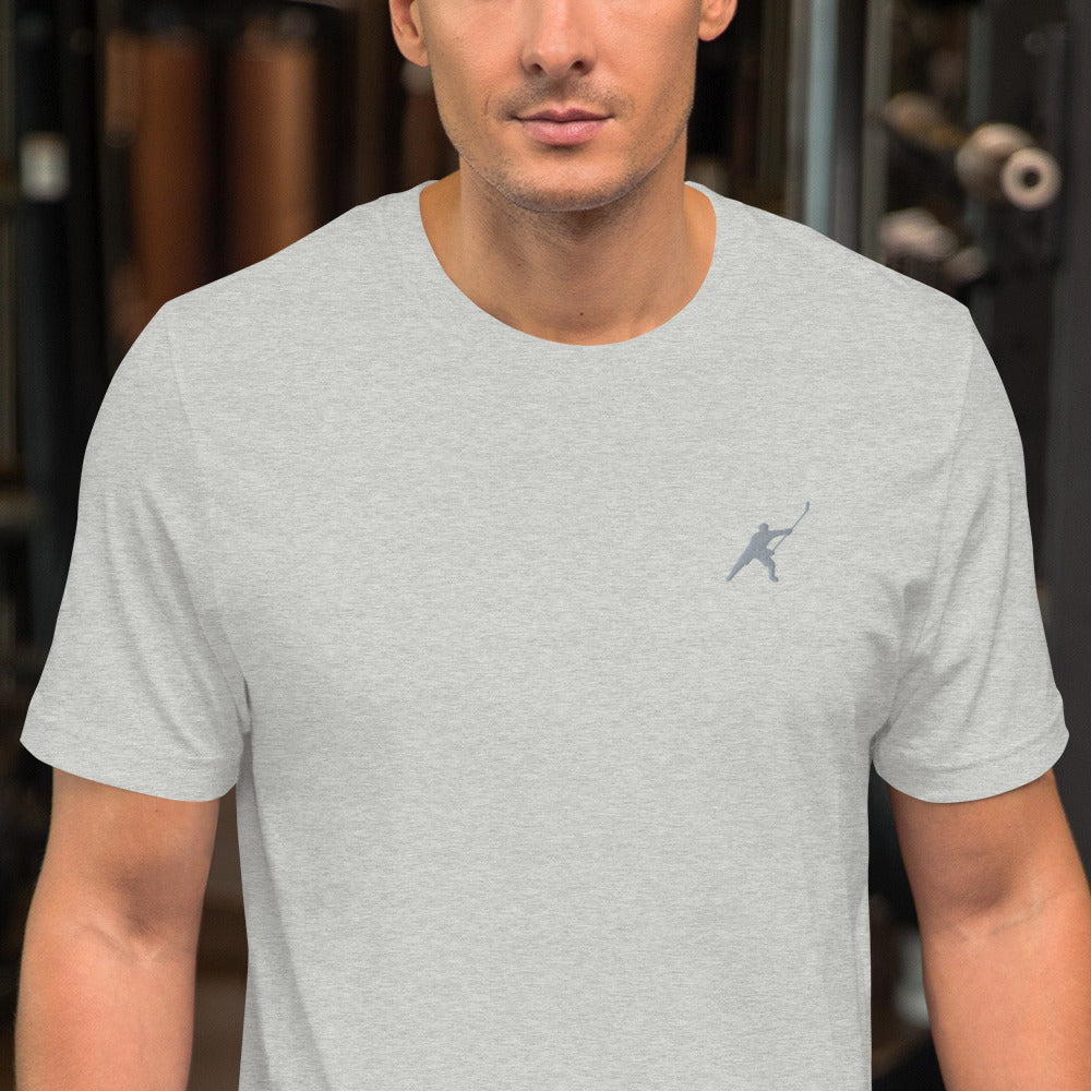 HOCKEYFIT™ EMBROIDERED GREY T-SHIRT