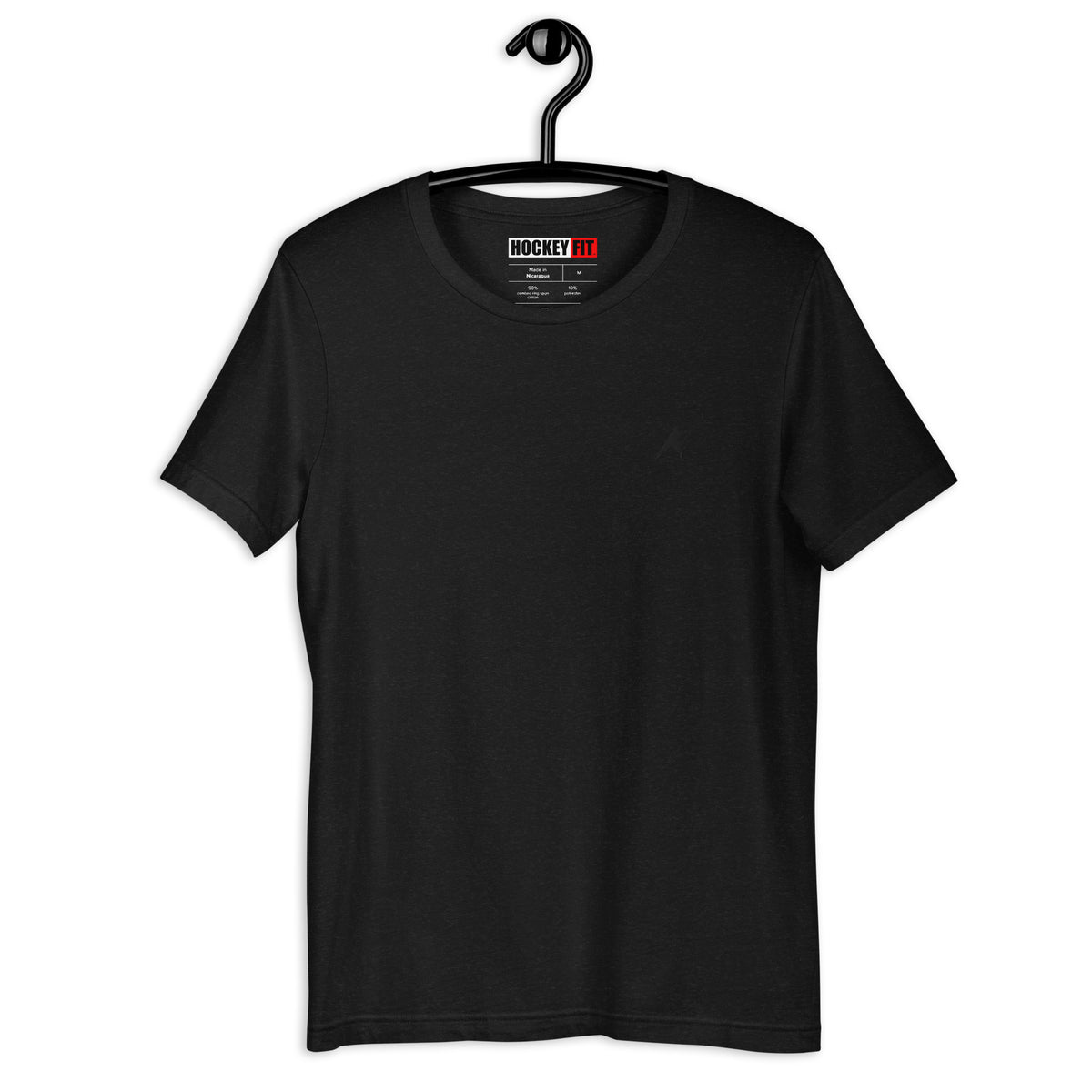 HOCKEYFIT™ EMBROIDERED BLACK T-SHIRT