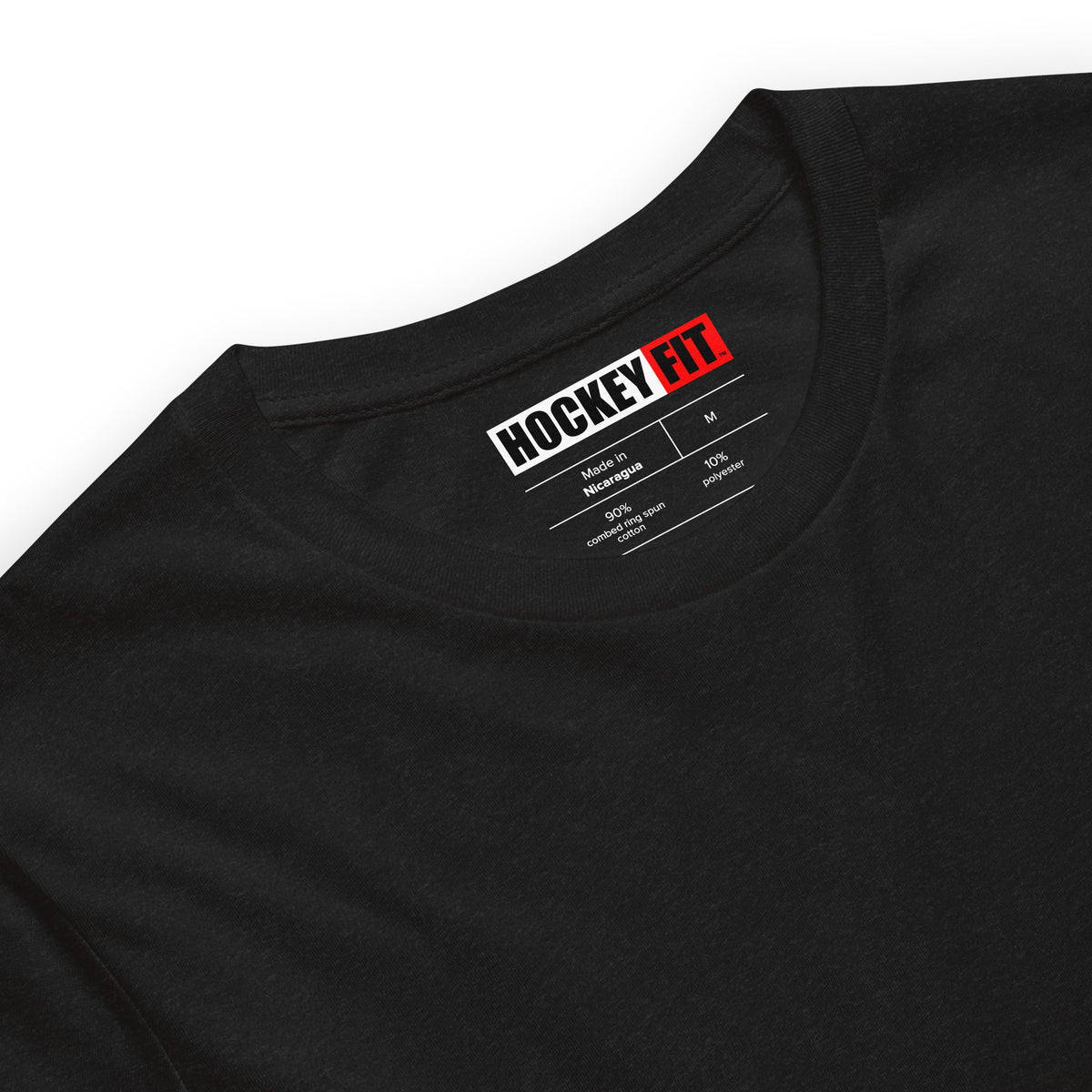 HOCKEYFIT™ EMBROIDERED BLACK T-SHIRT