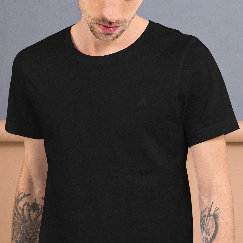 HOCKEYFIT™ EMBROIDERED BLACK T-SHIRT