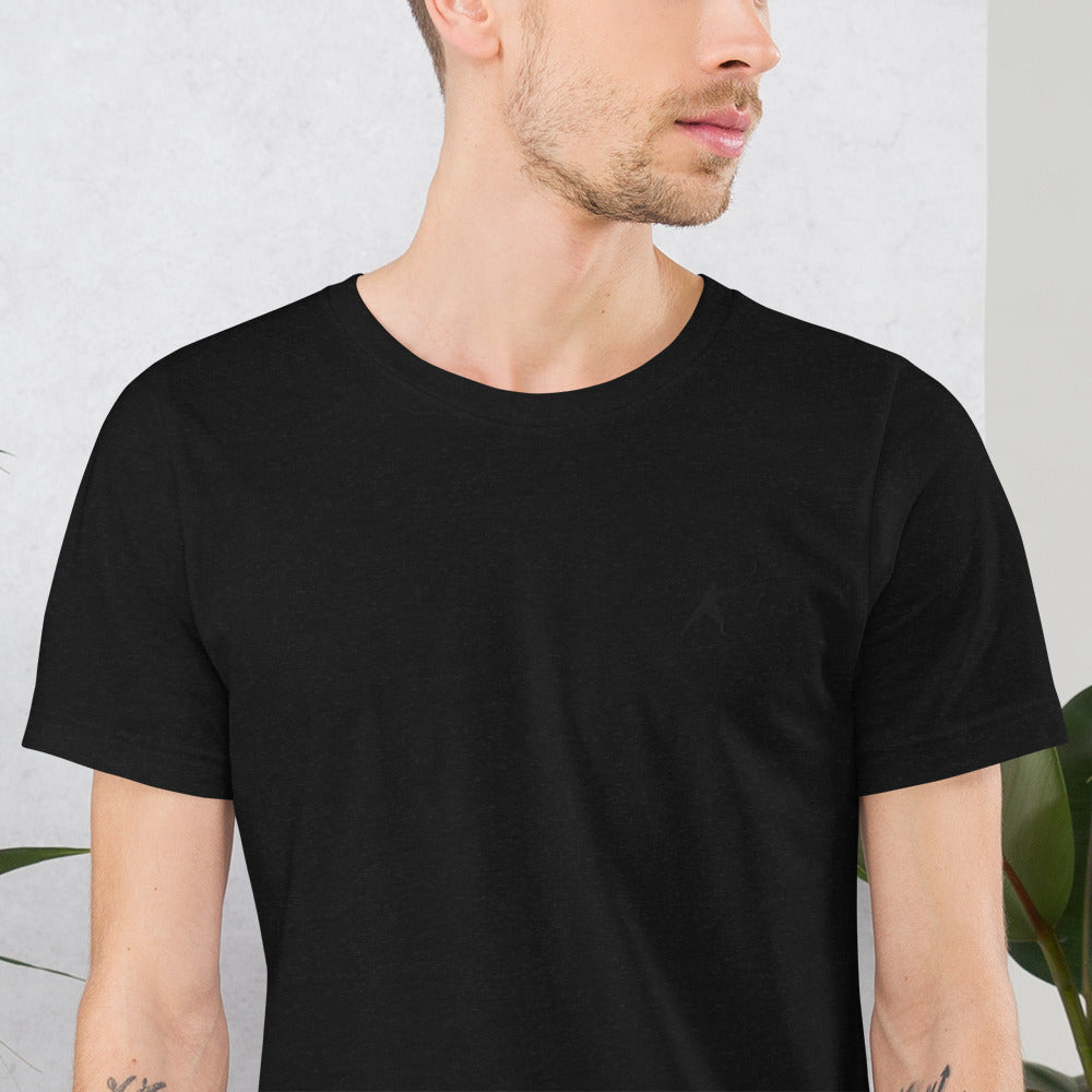 HOCKEYFIT™ EMBROIDERED BLACK T-SHIRT