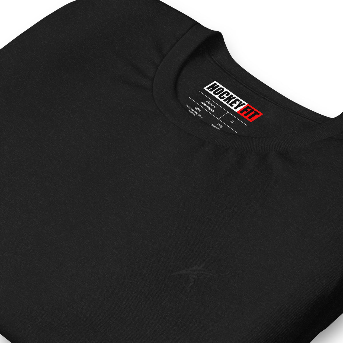 HOCKEYFIT™ EMBROIDERED BLACK T-SHIRT