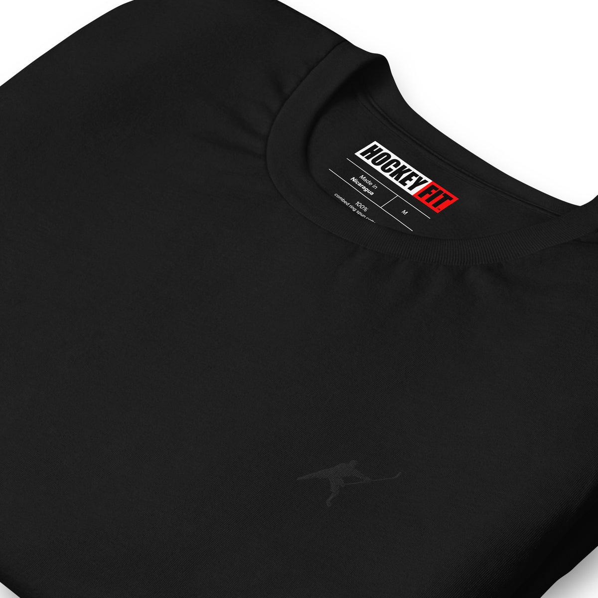 HOCKEYFIT™ EMBROIDERED BLACK T-SHIRT