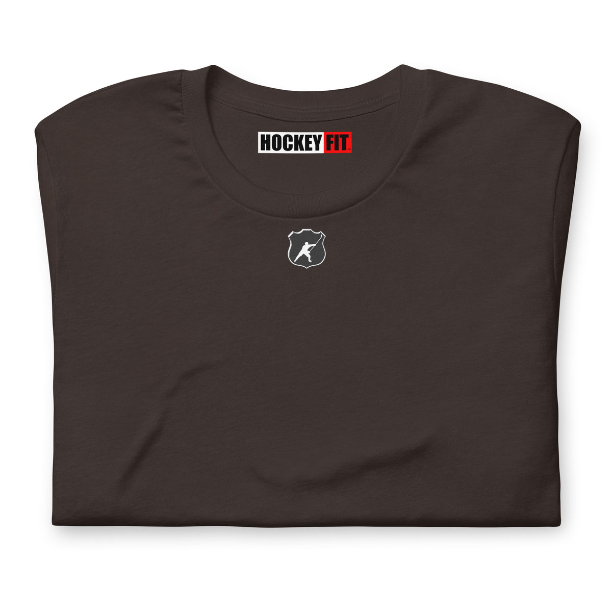 HOCKEYFIT™ SHIELD LOGO T-SHIRT - BROWN