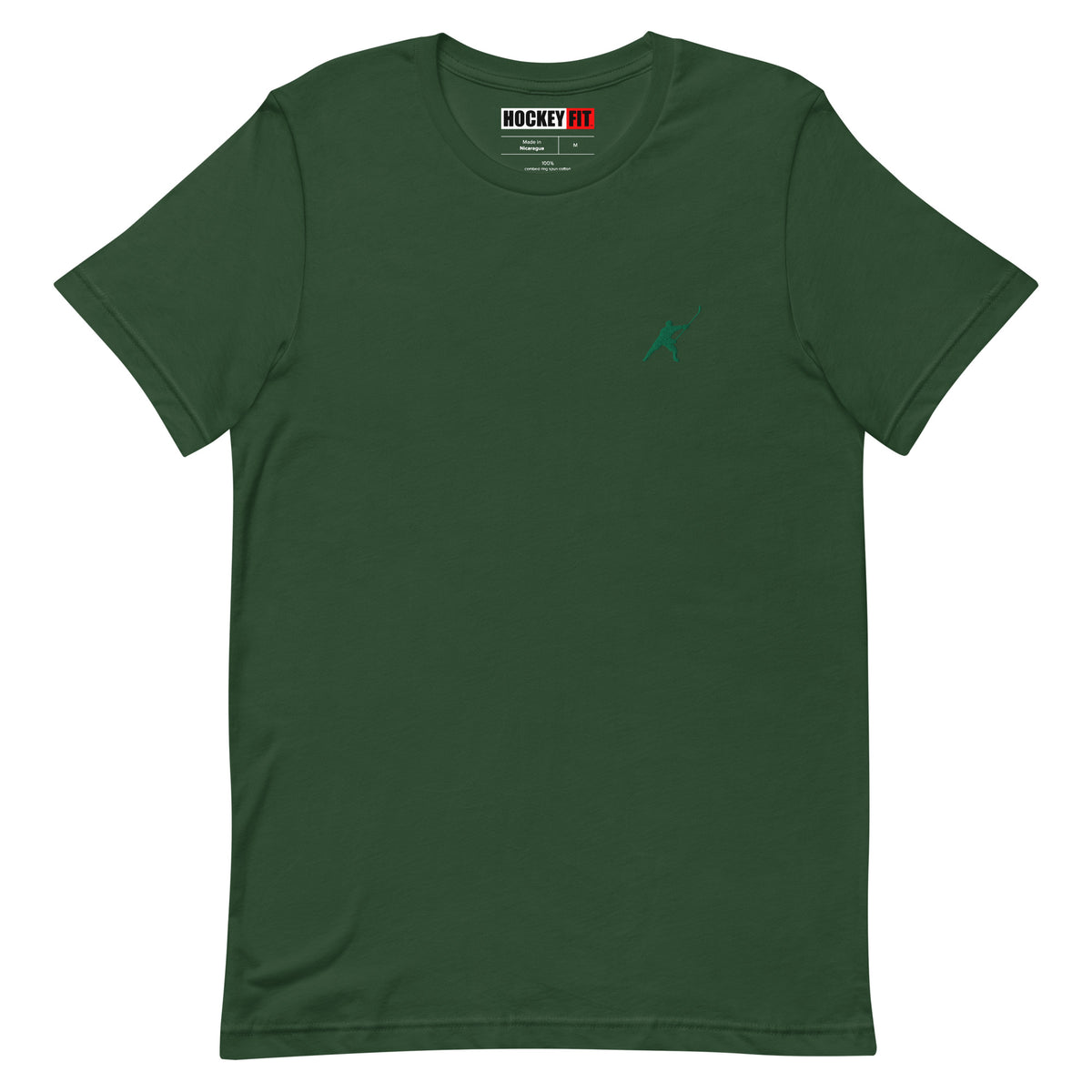HOCKEYFIT™ EMBROIDERED GREEN T-SHIRT