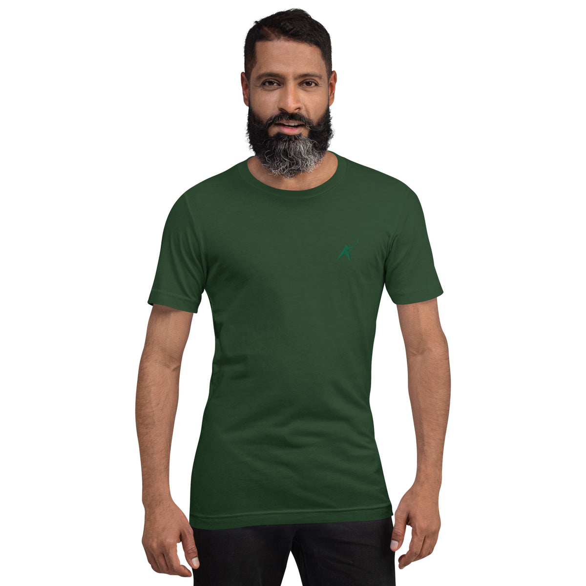 HOCKEYFIT™ EMBROIDERED GREEN T-SHIRT