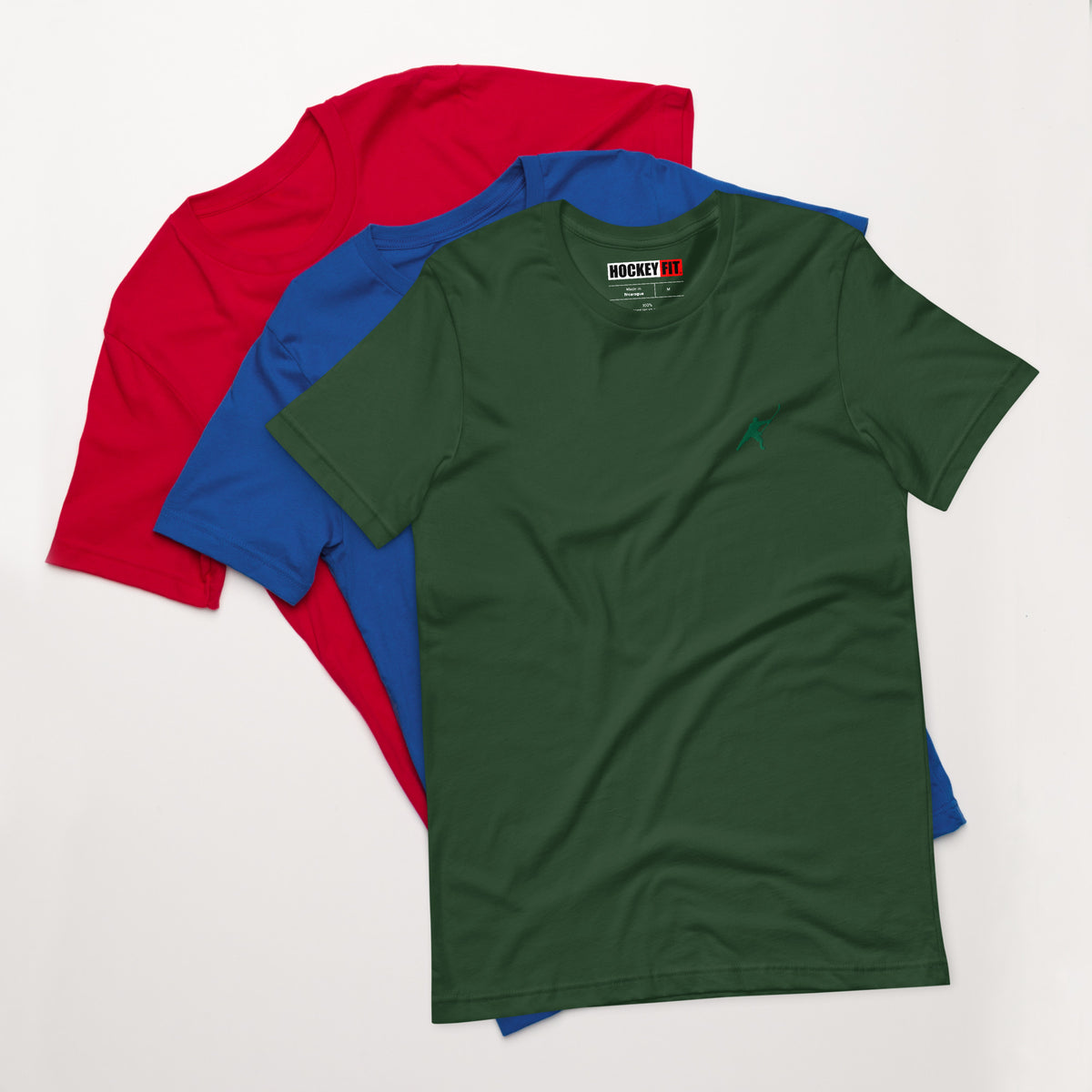 HOCKEYFIT™ EMBROIDERED GREEN T-SHIRT