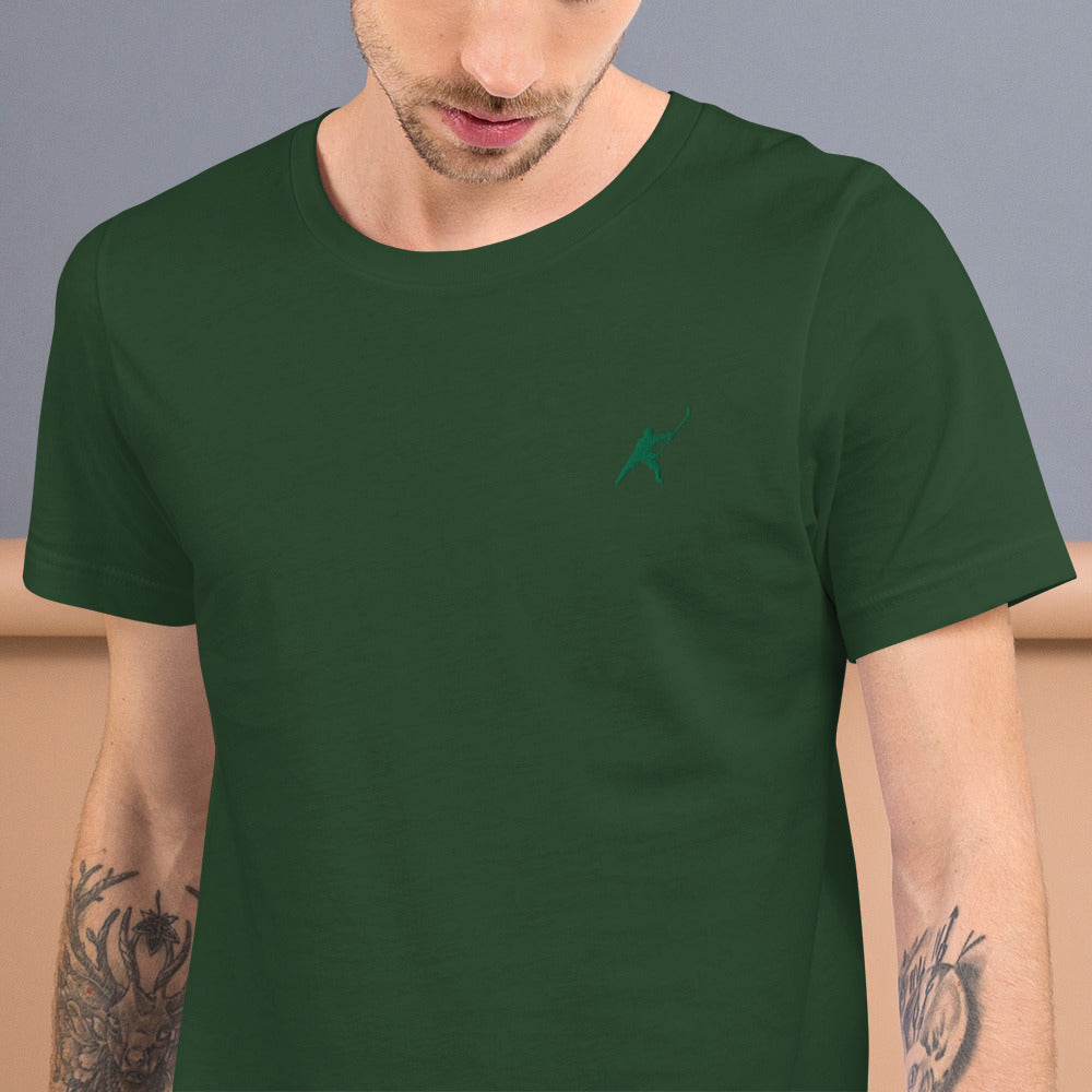 HOCKEYFIT™ EMBROIDERED GREEN T-SHIRT