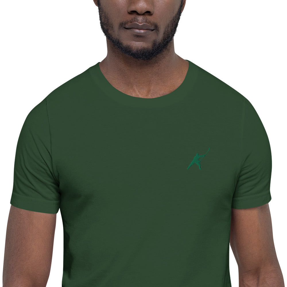 HOCKEYFIT™ EMBROIDERED GREEN T-SHIRT