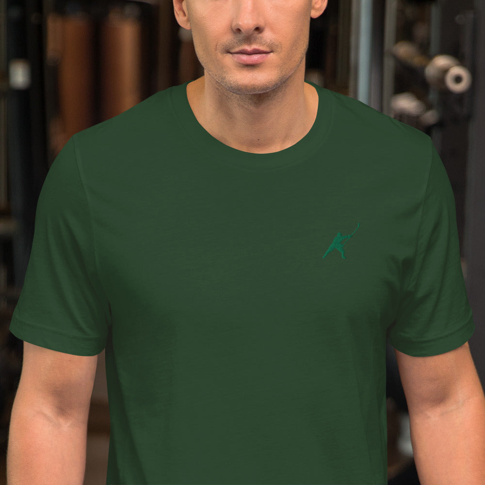 HOCKEYFIT™ EMBROIDERED GREEN T-SHIRT