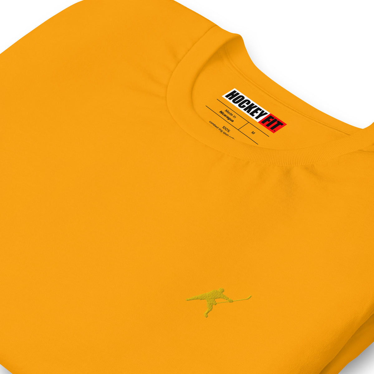 HOCKEYFIT™ EMBROIDERED YELLOW T-SHIRT
