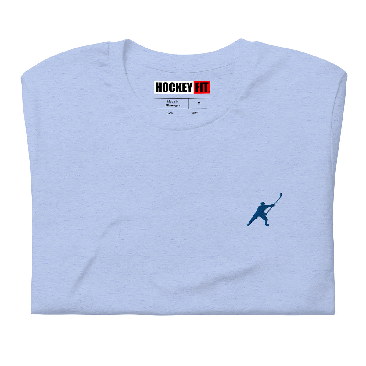 HOCKEYFIT™ EMBROIDERED BLUE T-SHIRT