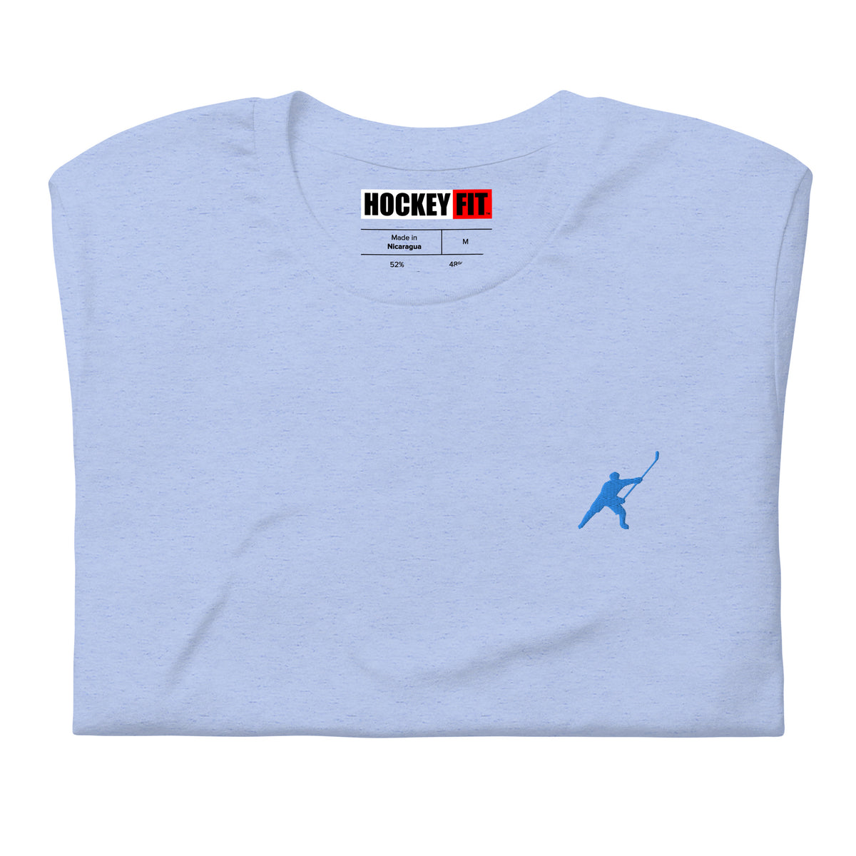 HOCKEYFIT™ EMBROIDERED ICE BLUE T-SHIRT