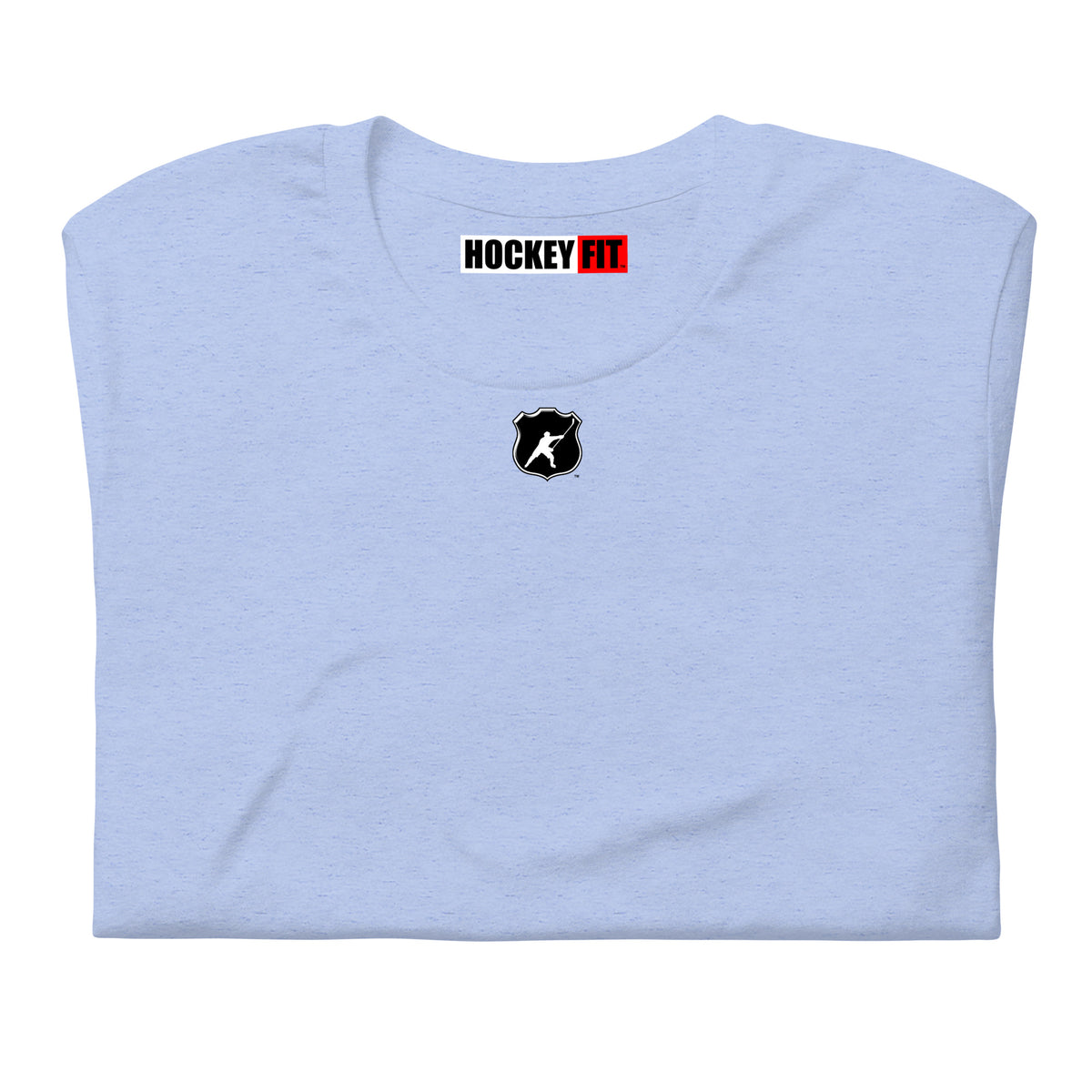 HOCKEYFIT™ SHIELD LOGO T-SHIRT - HEATHER BLUE