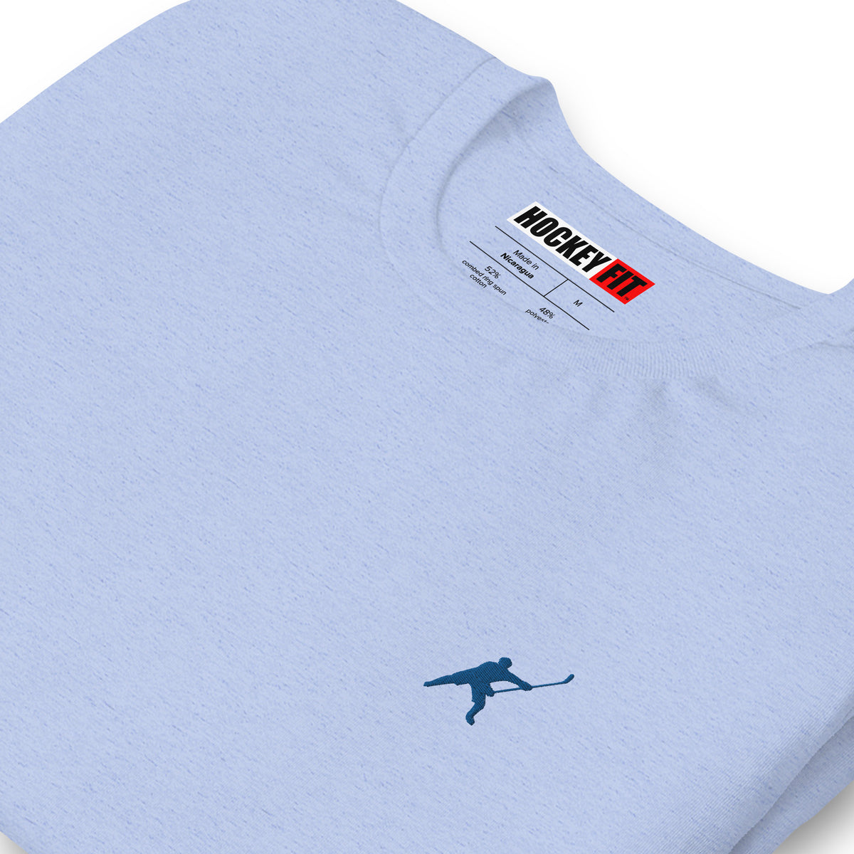 HOCKEYFIT™ EMBROIDERED BLUE T-SHIRT