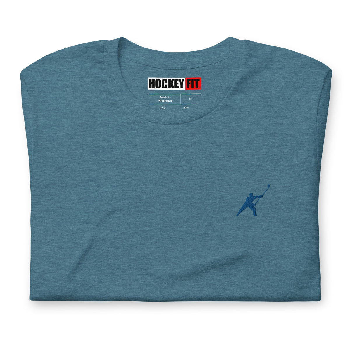 HOCKEYFIT™ EMBROIDERED BLUE T-SHIRT