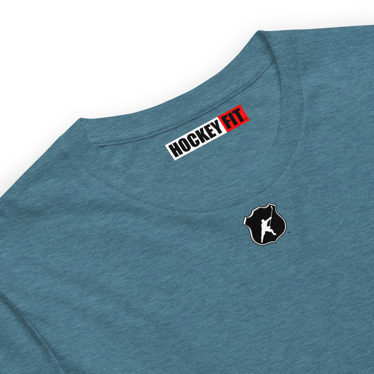 HOCKEYFIT™ SHIELD LOGO T-SHIRT - HEATHER DEEP TEAL