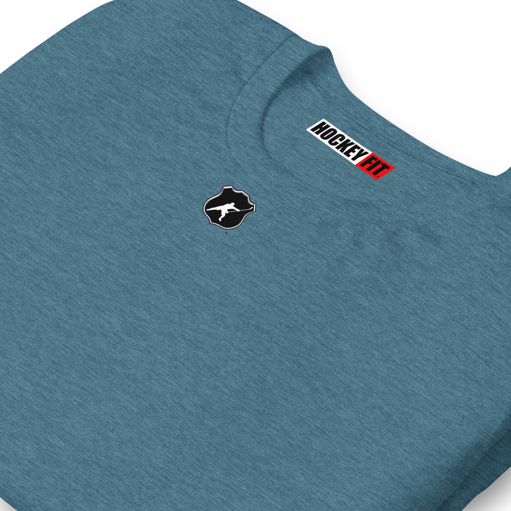 HOCKEYFIT™ SHIELD LOGO T-SHIRT - HEATHER DEEP TEAL