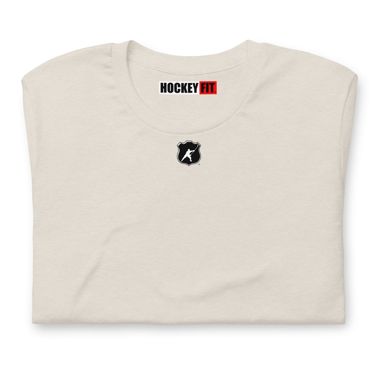 HOCKEYFIT™ SHIELD LOGO T-SHIRT - HEATHER DUST