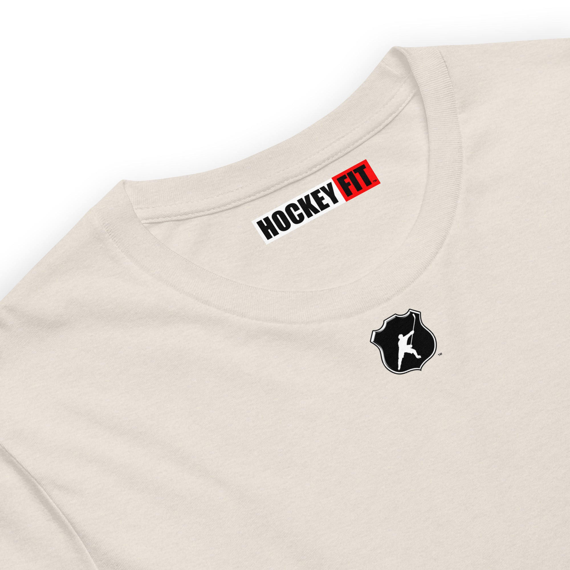 HOCKEYFIT™ SHIELD LOGO T-SHIRT - HEATHER DUST