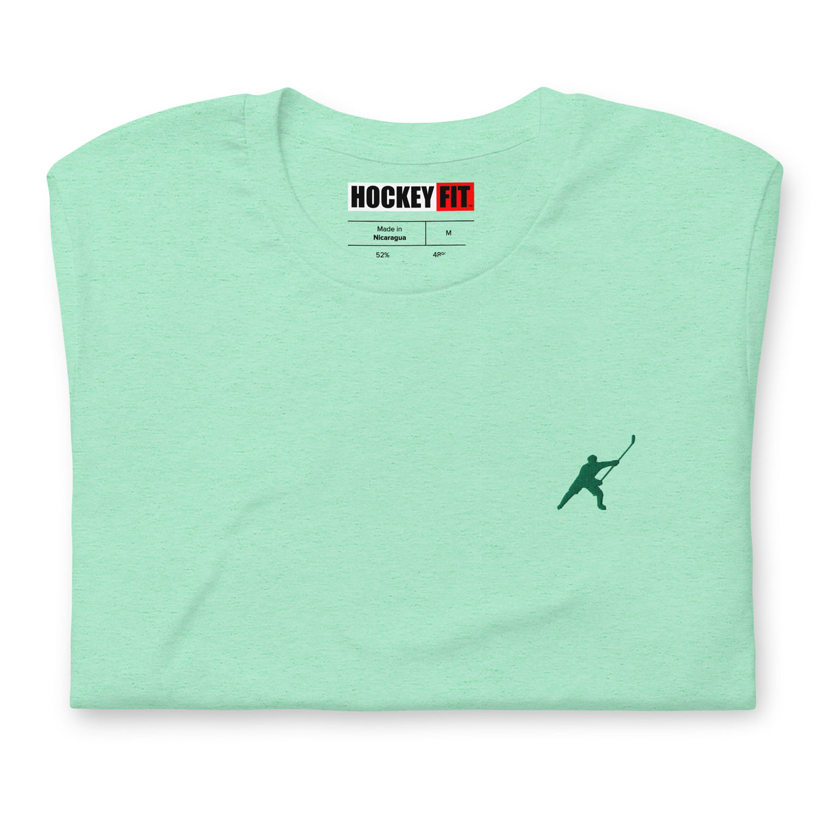 HOCKEYFIT™ EMBROIDERED GREEN T-SHIRT