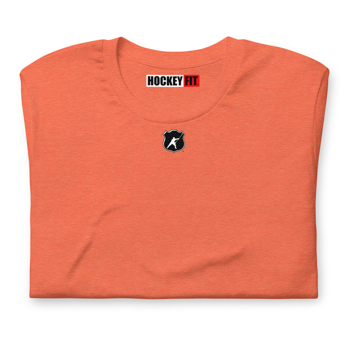 HOCKEYFIT™ SHIELD LOGO T-SHIRT - HEATHER ORANGE