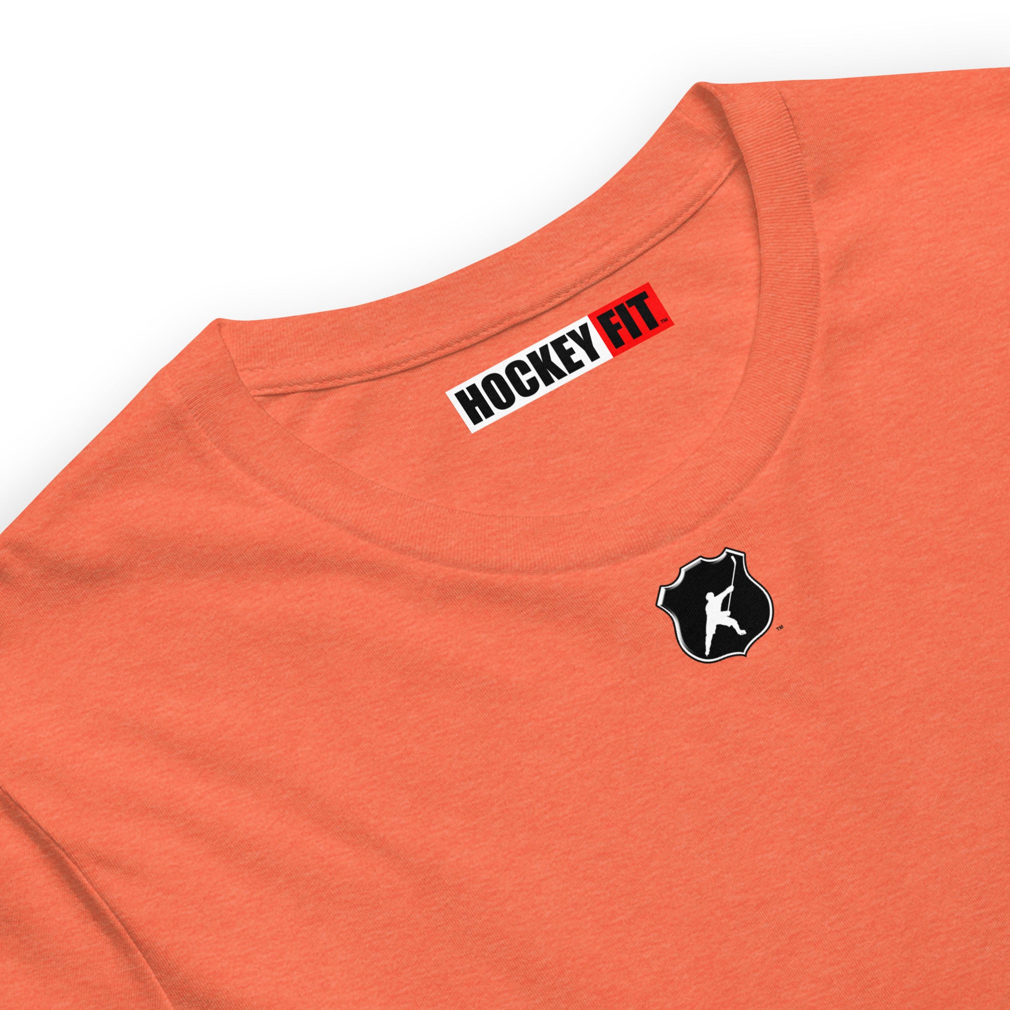 HOCKEYFIT™ SHIELD LOGO T-SHIRT - HEATHER ORANGE