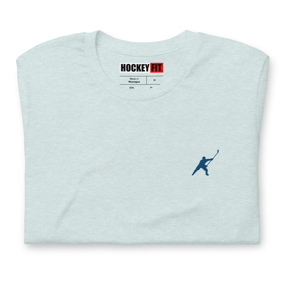 HOCKEYFIT™ EMBROIDERED BLUE T-SHIRT