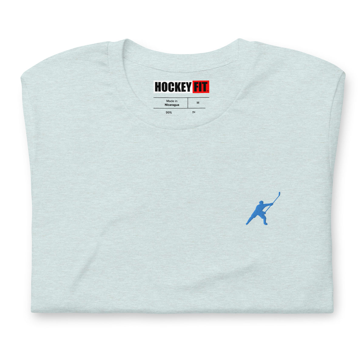 HOCKEYFIT™ EMBROIDERED ICE BLUE T-SHIRT