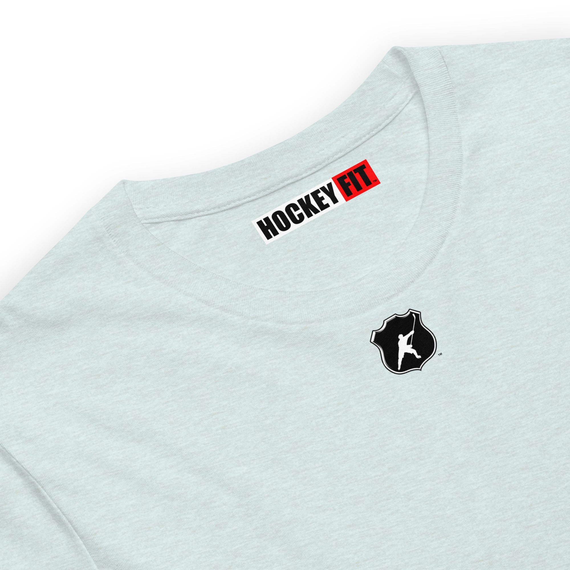 HOCKEYFIT™ SHIELD LOGO T-SHIRT - HEATHER PRISM ICE BLUE