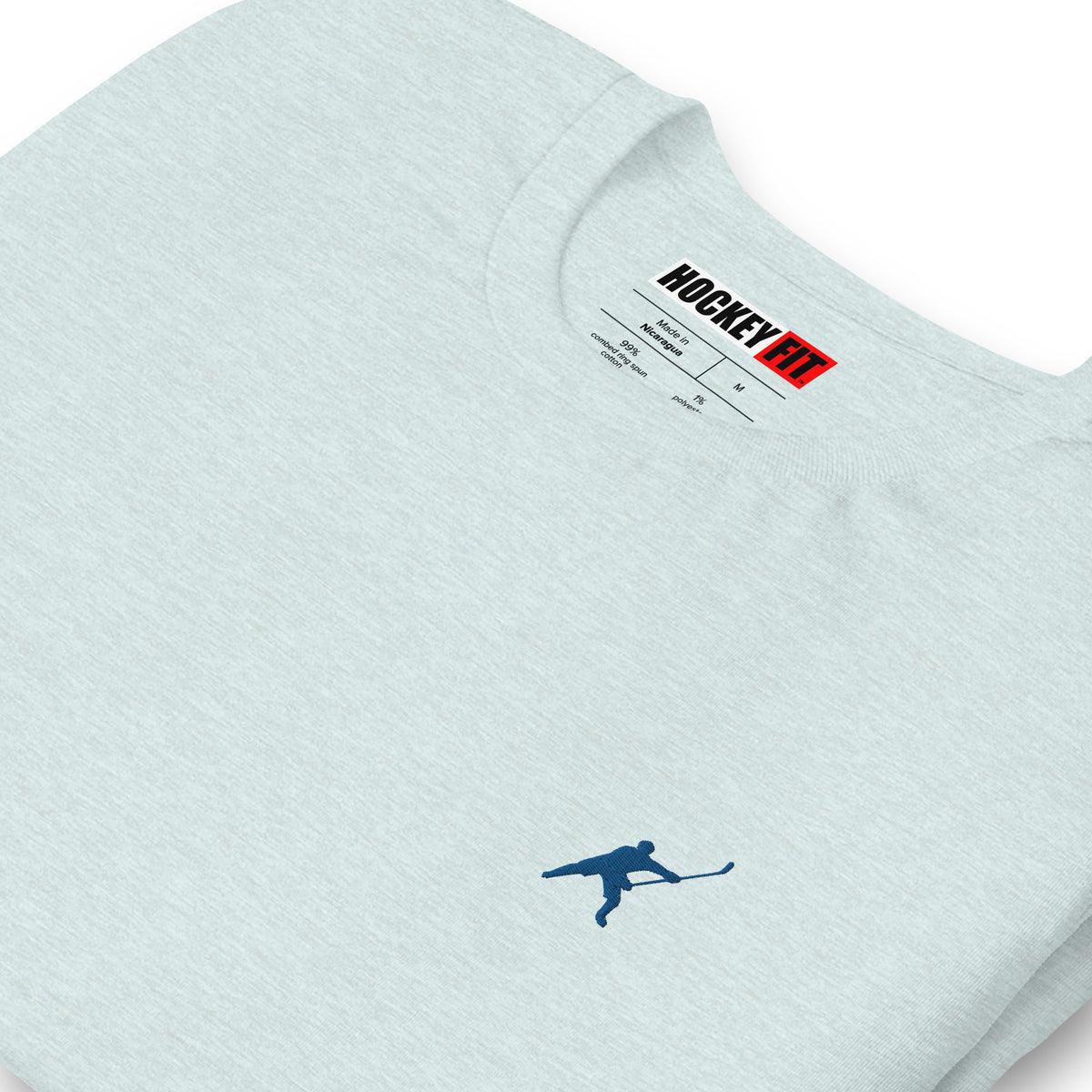 HOCKEYFIT™ EMBROIDERED BLUE T-SHIRT
