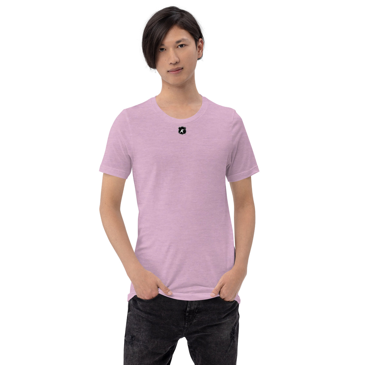 HOCKEYFIT™ SHIELD LOGO T-SHIRT - HEATHER PRISM LILAC