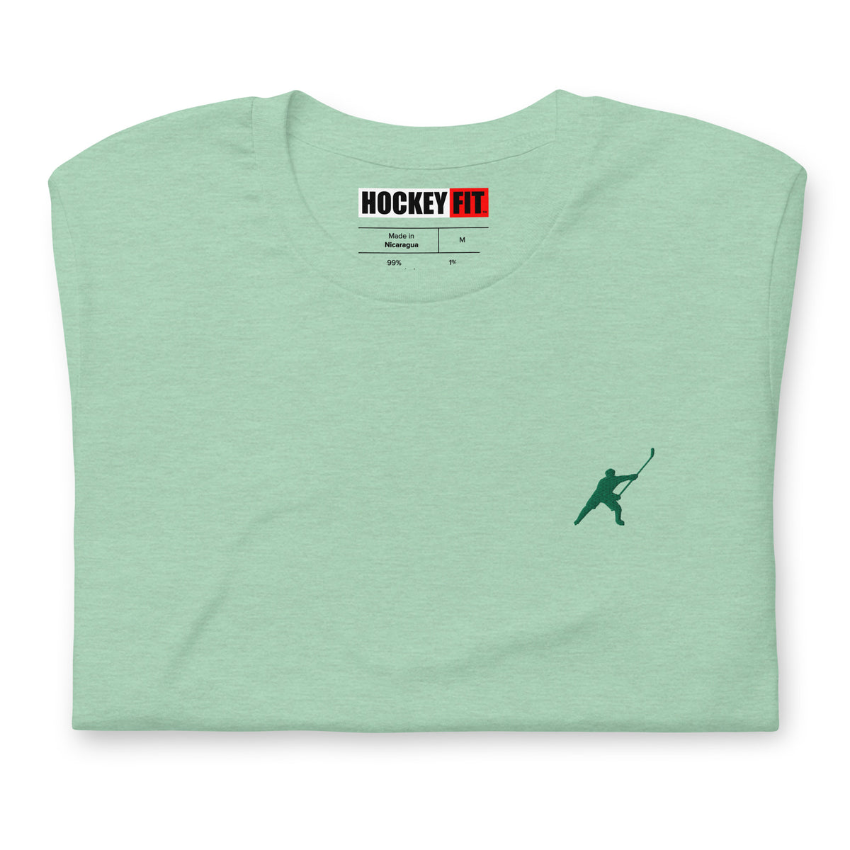 HOCKEYFIT™ EMBROIDERED GREEN T-SHIRT