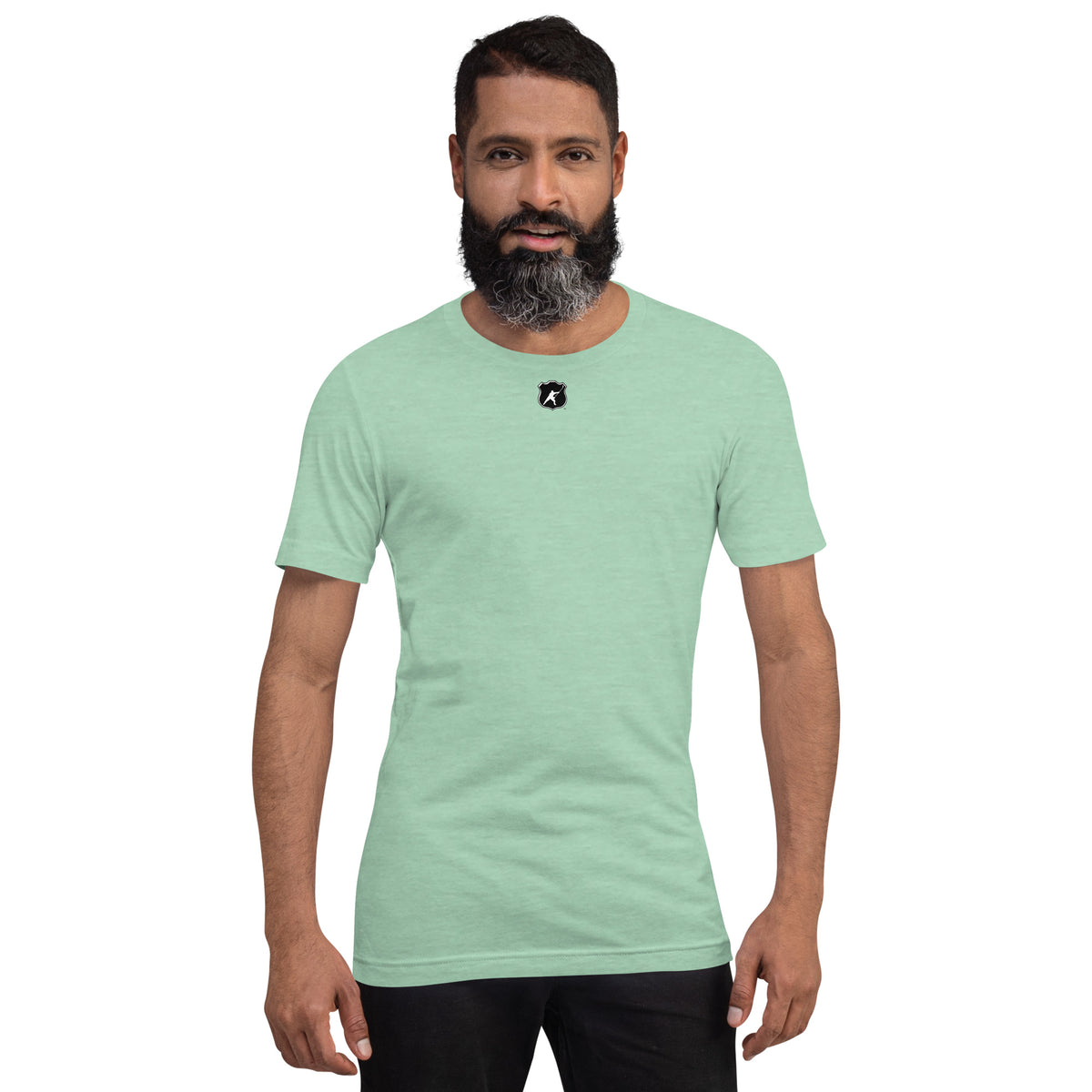 HOCKEYFIT™ SHIELD LOGO T-SHIRT - HEATHER PRISM MINT