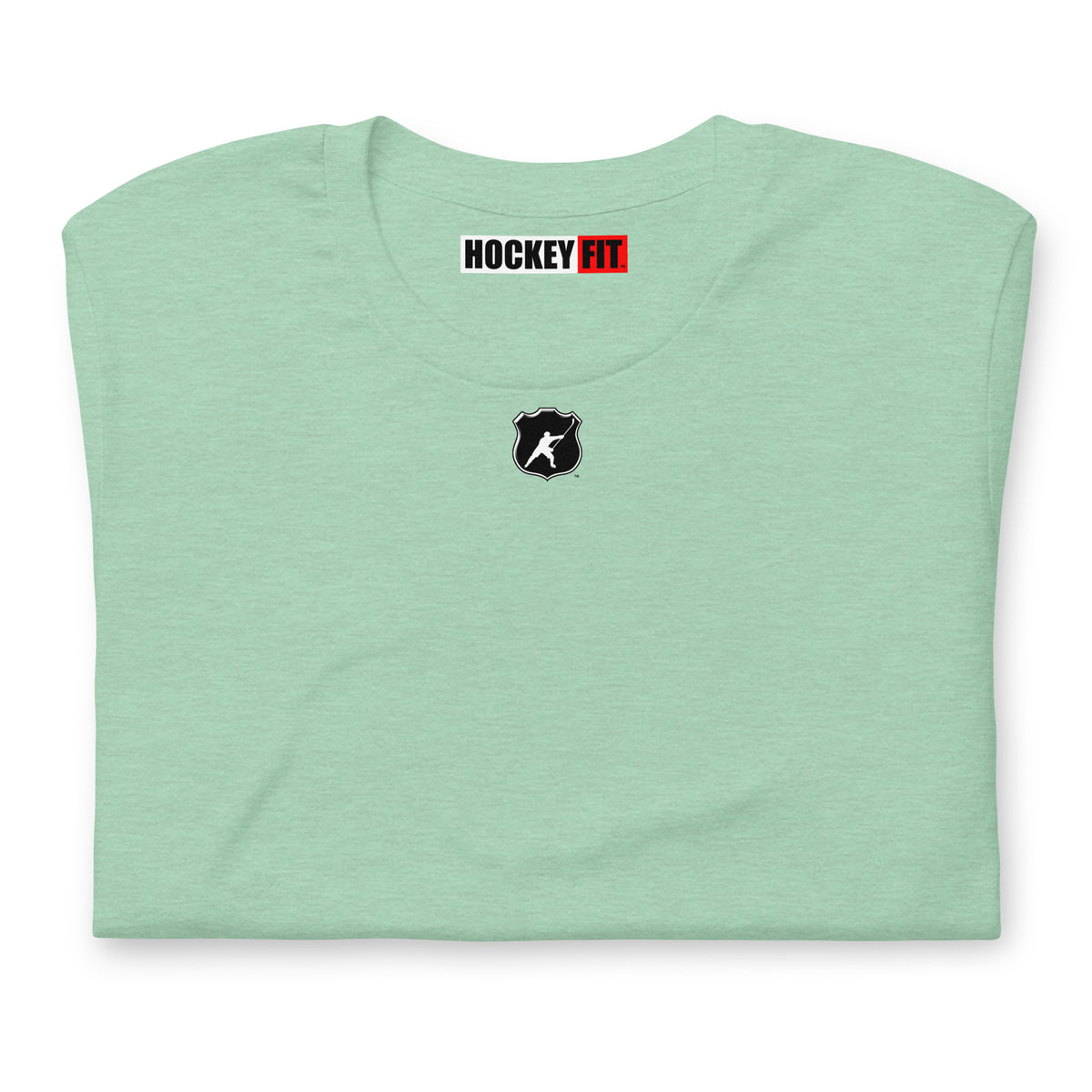 HOCKEYFIT™ SHIELD LOGO T-SHIRT - HEATHER PRISM MINT