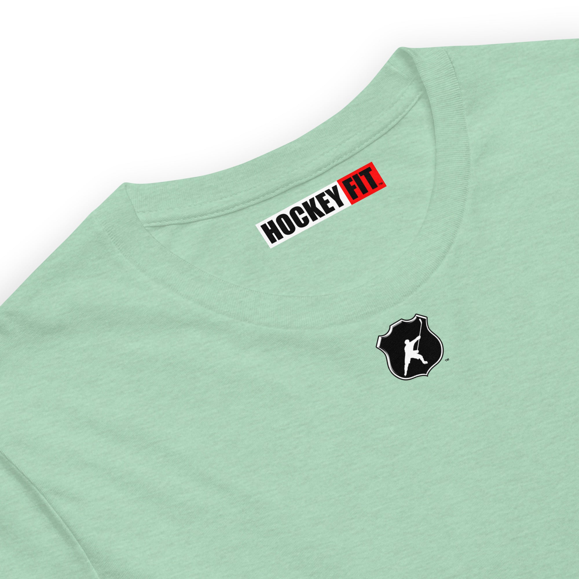 HOCKEYFIT™ SHIELD LOGO T-SHIRT - HEATHER PRISM MINT