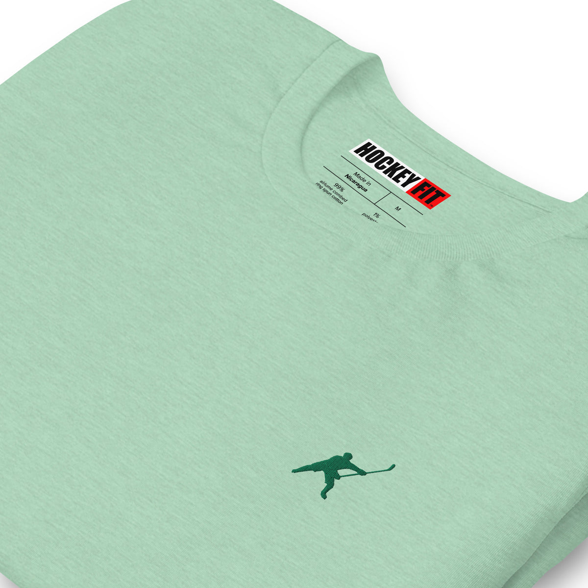 HOCKEYFIT™ EMBROIDERED GREEN T-SHIRT