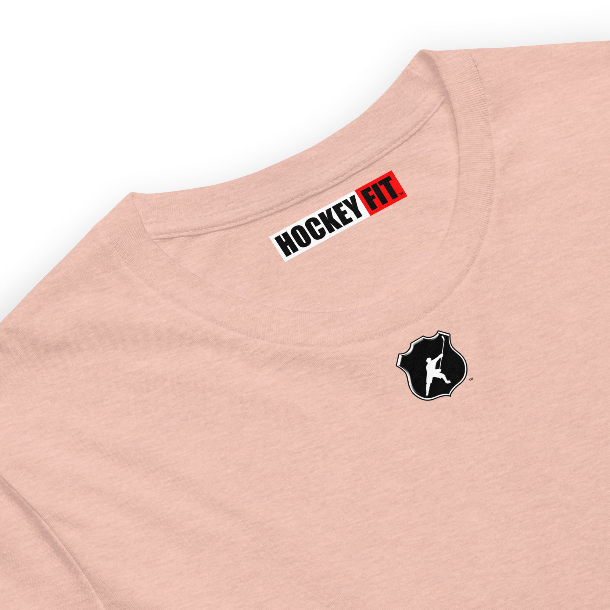 HOCKEYFIT™ SHIELD LOGO T-SHIRT - HEATHER PRISM PEACH