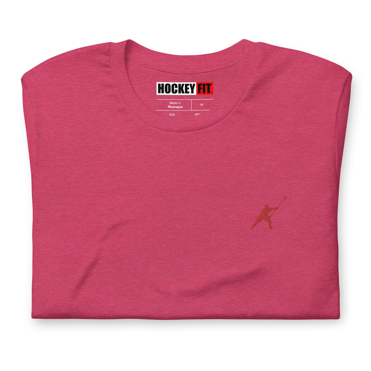 HOCKEYFIT™ EMBROIDERED RED T-SHIRT