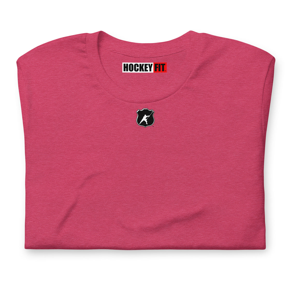 HOCKEYFIT™ SHIELD LOGO T-SHIRT - HEATHER RASPBERRY