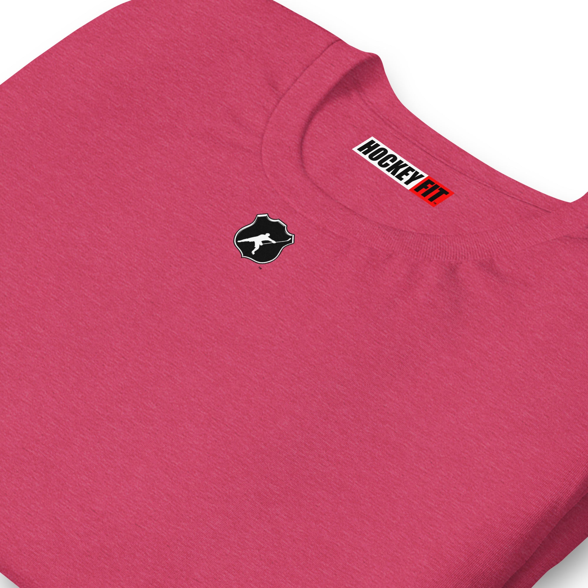 HOCKEYFIT™ SHIELD LOGO T-SHIRT - HEATHER RASPBERRY