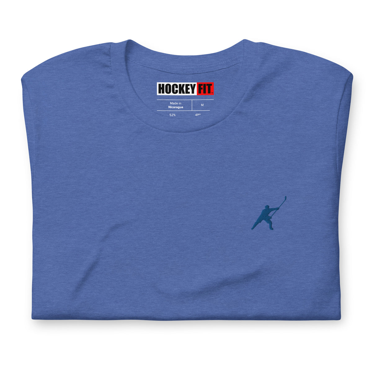 HOCKEYFIT™ EMBROIDERED BLUE T-SHIRT