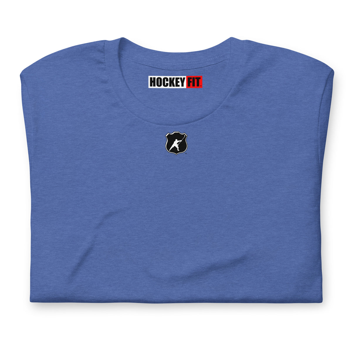 HOCKEYFIT™ SHIELD LOGO T-SHIRT - HEATHER TRUE ROYLE